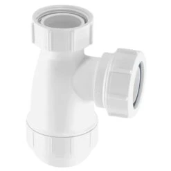 AKW Basin 1 1/4" Bottle Trap - White