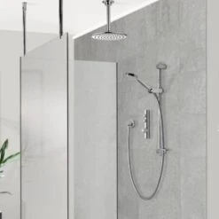 Aqualisa ISystem Concealed Digital Shower With Adj And Ceiling Fixed Shower Heads - Gravity Pumped -Home Bathroom Store aqualisa isystem concealed digital shower with adj and ceiling fixed shower heads gravity pumped isd.a2.bv .dvfc .14 1