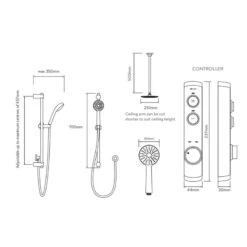 Aqualisa ISystem Concealed Digital Shower With Adj And Ceiling Fixed Shower Heads - Gravity Pumped -Home Bathroom Store aqualisa isystem concealed digital shower with adj and ceiling fixed shower heads gravity pumped isd.a2.bv .dvfc .14 2