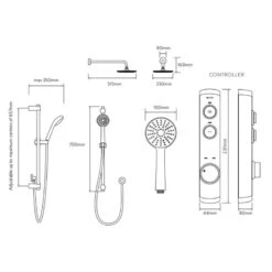Aqualisa ISystem Concealed Digital Shower With Adj And Wall Fixed Shower Heads - Gravity Pumped 8 Aqualisa ISystem Concealed Digital Shower With Adj And Wall Fixed Shower Heads - Gravity Pumped -Home Bathroom Store aqualisa isystem concealed digital shower with adj and wall fixed shower heads gravity pumped isd.a2.bv .dvfw .14 2