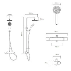Aqualisa Midas 110 Shower Column -Home Bathroom Store aqualisa midas 110 shower column md110sc 3