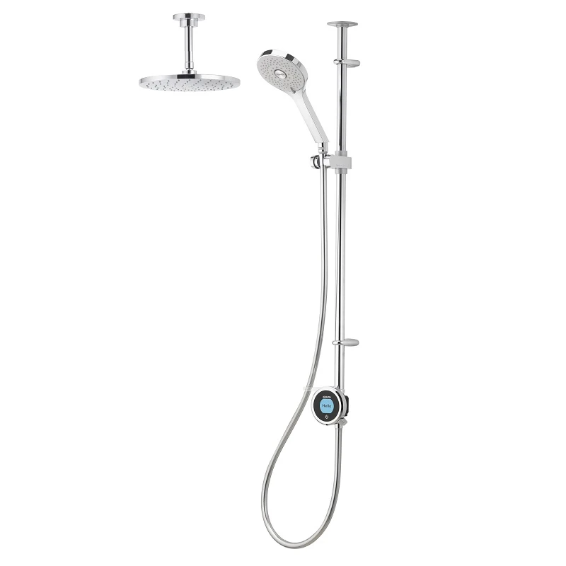 Aqualisa Optic Q Digital Smart Shower Exposed Dual With Ceiling Head - High Pressure/Combi 3 Aqualisa Optic Q Digital Smart Shower Exposed Dual With Ceiling Head - High Pressure/Combi