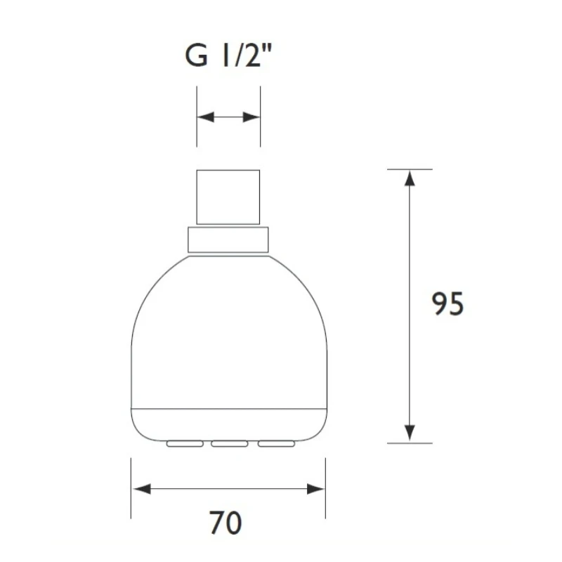 Bristan 1/2" BSP Swivel Shower Head Chrome 4 Bristan 1/2" BSP Swivel Shower Head Chrome - Image 2