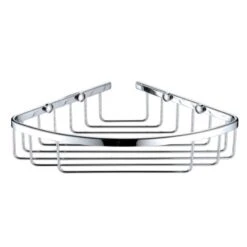 Bristan Closed Front Corner Fixed Wire Basket - Chrome