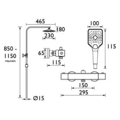Bristan Craze2 Rigid Riser Bar Mixer - Chrome -Home Bathroom Store bristan craze2 rigid riser bar mixer crz2 shxdivctff c 1