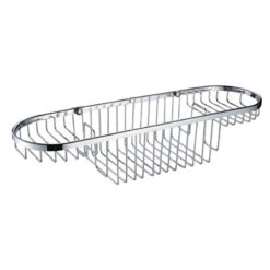 Bristan Large Wall Fixed Wire Basket - Chrome