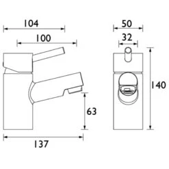Bristan Prism Basin Mixer Tap - Chrome -Home Bathroom Store bristan prisim basin mixer tap chrome pm basnw c 2