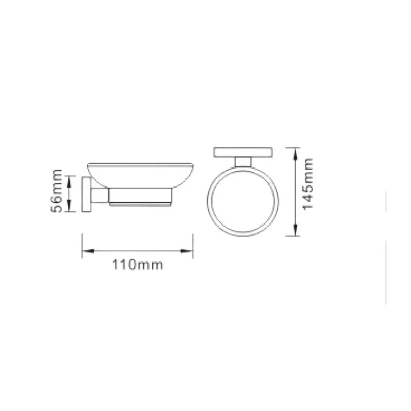 Bristan Square Soap Dish - Chrome 4 Bristan Square Soap Dish - Chrome - Image 2