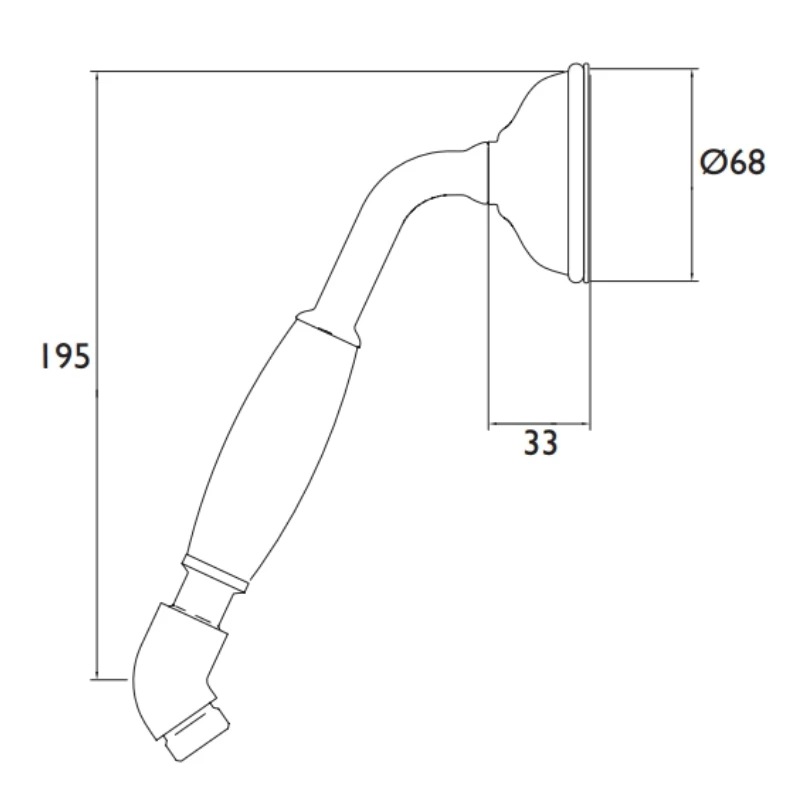 Bristan Traditional Deluxe Handset - Chrome 4 Bristan Traditional Deluxe Handset - Chrome - Image 2