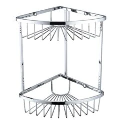 Bristan Two Tier Corner Fixed Wire Basket