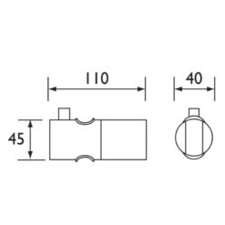 Bristan 25mm Shower Head Holder - Chrome 5 Bristan 25mm Shower Head Holder - Chrome -Home Bathroom Store bristan 25mm shower head holder chrome slid101 c 1