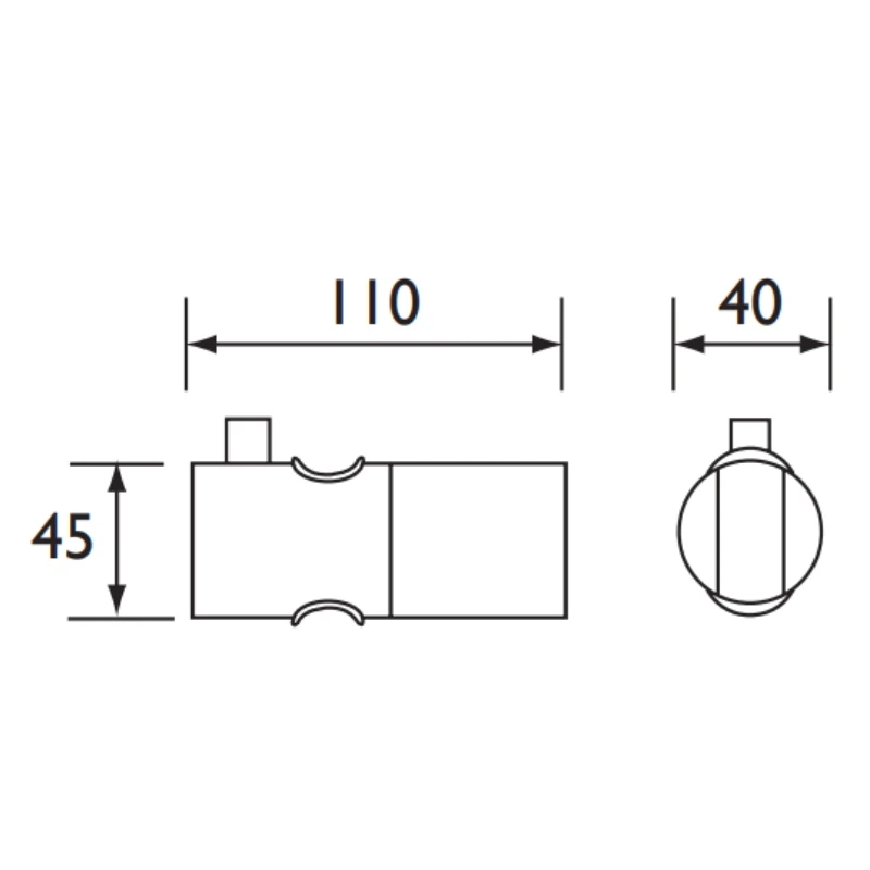 Bristan 25mm Shower Head Holder - Chrome 4 Bristan 25mm Shower Head Holder - Chrome - Image 2