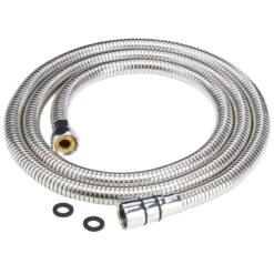 Croydex 1.5m Stretch Reinforced Shower Hose - Chrome