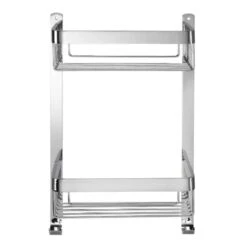 Croydex Aluminium Large Two Tier Basket - Chrome