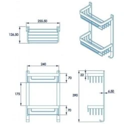 Croydex Aluminium Large Two Tier Basket - Chrome 9 Croydex Aluminium Large Two Tier Basket - Chrome -Home Bathroom Store croydex aluminium large two tier basket chrome qm770841 3