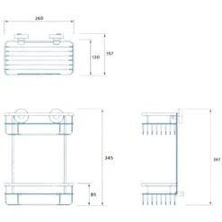 Croydex Brockham Flexi-Fix Two Tier Cosmetic Basket - Chrome 9 Croydex Brockham Flexi-Fix Two Tier Cosmetic Basket - Chrome -Home Bathroom Store croydex brockham flexi fix two tier cosmetic basket chrome qm800541 3