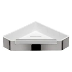 Croydex Corner Shower Shelf With Wiper Blade