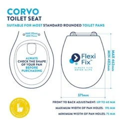 Croydex Corvo Stick 'N' Lock Toilet Seat - White -Home Bathroom Store croydex corvo stick n lock toilet seat white wl610622h 3