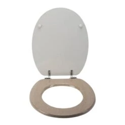 Croydex Dorney Flexi-Fix Toilet Seat - Sandstone Effect -Home Bathroom Store croydex dorney flexi fix toilet seat sandstone effect wl601915h 2