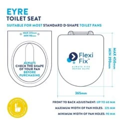 Croydex Eyre Flexi-Fix Toilet Seat - White -Home Bathroom Store croydex eyre flexi fix toilet seat white wl601522h 3