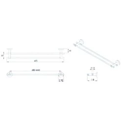 Croydex Flexi-Fix Britannia Double Towel Rail - Chrome 7 Croydex Flexi-Fix Britannia Double Towel Rail - Chrome -Home Bathroom Store croydex flexi fix britannia double towel rail chrome qm582941 2