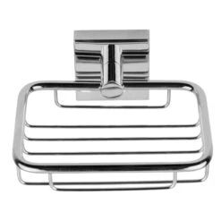 Croydex Flexi-Fix Chester Soap Basket - Chrome