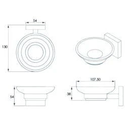 Croydex Flexi-Fix Chester Soap Dish And Holder - Chrome 9 Croydex Flexi-Fix Chester Soap Dish And Holder - Chrome -Home Bathroom Store croydex flexi fix chester soap dish and holder chrome qm441941 3