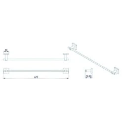 Croydex Flexi-Fix Chester Towel Rail - Chrome 9 Croydex Flexi-Fix Chester Towel Rail - Chrome -Home Bathroom Store croydex flexi fix chester towel rail chrome qm442741 3