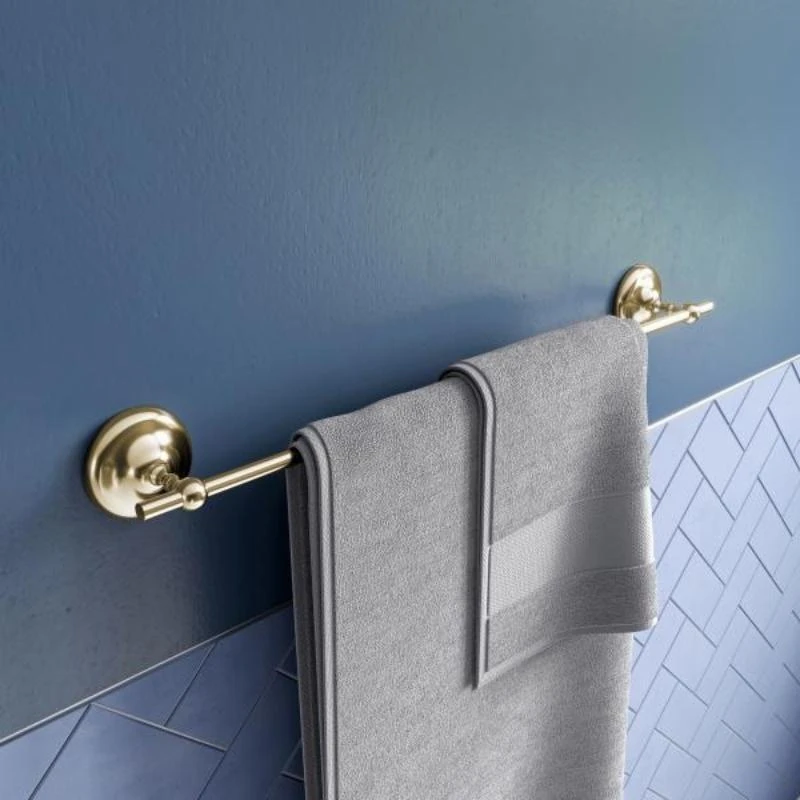 Croydex Flexi-Fix Grosvenor Gold Towel Rail - Gold 6 Croydex Flexi-Fix Grosvenor Gold Towel Rail - Gold - Image 4