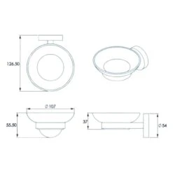 Croydex Flexi-Fix Romsey Soap Dish And Holder - Chrome -Home Bathroom Store croydex flexi fix romsey soap dish and holder chrome qm741941 3