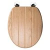 Croydex Geneva Flexi-Fix Toilet Seat - Oak Effect