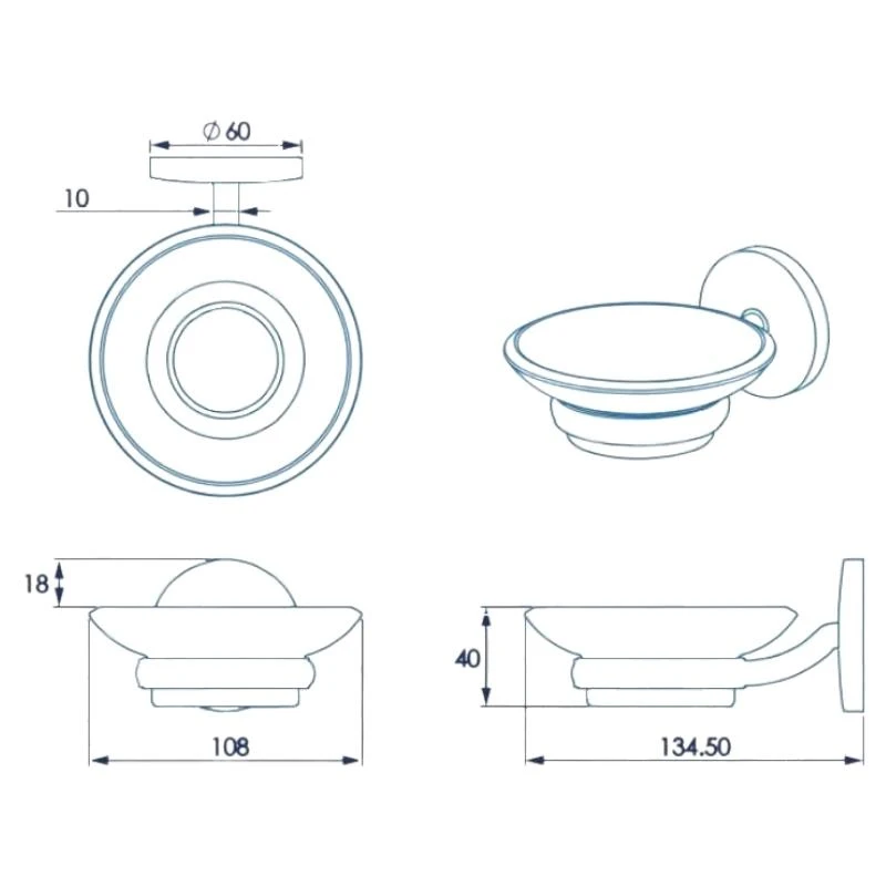 Croydex Hampstead Soap Dish - Chrome 6 Croydex Hampstead Soap Dish - Chrome - Image 4