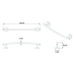Croydex Hampstead Towel Rail - Chrome -Home Bathroom Store croydex hampstead towel rail chrome qm642641 3