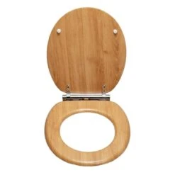 Croydex Hartley Toilet Seat - Oak Effect -Home Bathroom Store croydex hartley toilet seat oak effect wl605076h 1
