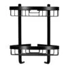Croydex Large Two Tier Corner Basket - Matte Black 2 Croydex Large Two Tier Corner Basket - Matte Black -Home Bathroom Store croydex large two tier corner basket matte black qm772821