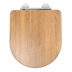Croydex Levico Flexi-Fix Wood Toilet Seat - Oak Effect