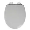 Croydex Luagno Flexi-Fix Wood Toilet Seat - Grey