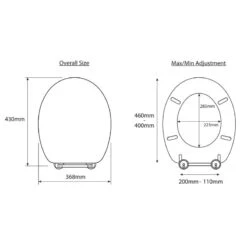 Croydex Luagno Flexi-Fix Wood Toilet Seat - Grey -Home Bathroom Store croydex luagno flexi fix wood toilet seat grey wl601031h 3
