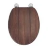 Croydex Molvena Flexi-Fix Wood Toilet Seat - Walnut Effect -Home Bathroom Store croydex molvena flexi fix wood toilet seat walnut effect wl610477h