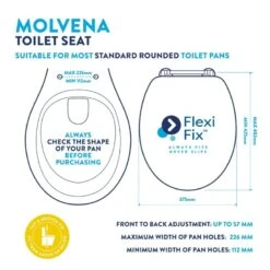 Croydex Molvena Flexi-Fix Wood Toilet Seat - Walnut Effect -Home Bathroom Store croydex molvena flexi fix wood toilet seat walnut effect wl610477h 3