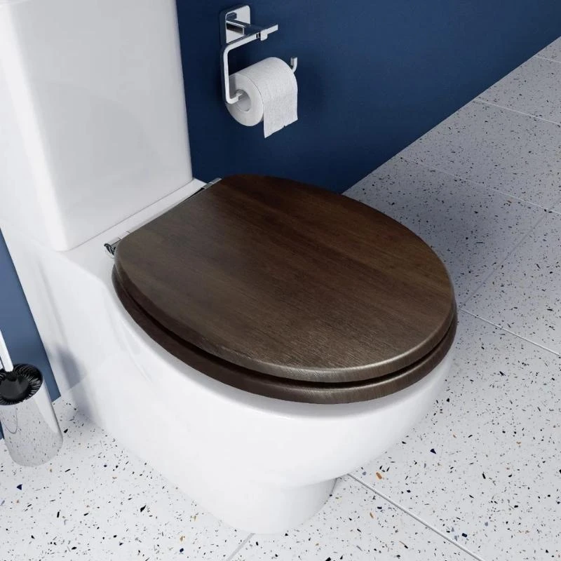 Croydex Montoro Walnut Effect Flexi-Fix Toilet Seat 4 Croydex Montoro Walnut Effect Flexi-Fix Toilet Seat - Image 2