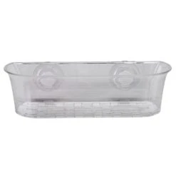 Croydex Press 'N' Lock Long Basket - Clear