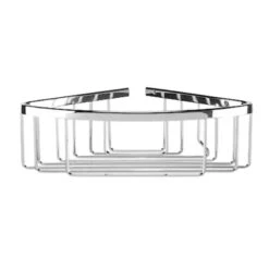 Croydex Slimline Aluminium Corner Basket - Chrome