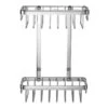 Croydex Slimline Aluminium Two Tier Basket - Chrome 2 Croydex Slimline Aluminium Two Tier Basket - Chrome -Home Bathroom Store croydex slimline aluminium two tier basket chrome qm786041