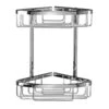 Croydex Slimline Aluminium Two Tier Corner Basket - Chrome 1 Croydex Slimline Aluminium Two Tier Corner Basket - Chrome -Home Bathroom Store croydex slimline aluminium two tier corner basket chrome qm783841