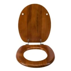 Croydex Solid Wood Toilet Seat - Antique Pine -Home Bathroom Store croydex solid wood toilet seat antique pine wl515041 2