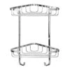 Croydex Stainless Steel Small Two Tier Corner Basket - Chrome -Home Bathroom Store croydex stainless steel small two tier corner basket chrome qm390841