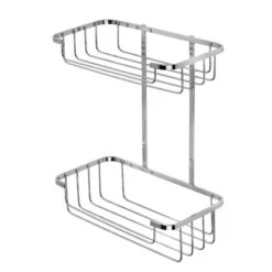 Croydex Stainless Steel Two Tier Cosmetic Basket -Home Bathroom Store croydex stainless steel two tier cosmetic basket qm390541 1