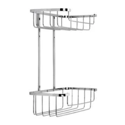 Croydex Stainless Steel Two Tier Cosmetic Basket -Home Bathroom Store croydex stainless steel two tier cosmetic basket qm390541 2