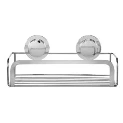 Croydex Stick 'N' Lock Cosmetic Basket - Chrome